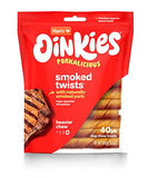 Hartz Oinkies Porkalicious Smoked Pig Skin Chicken Jerky Twists Dog Treats, 32 Count