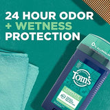 Toms of Maine Complete Protection Aluminum-Free Natural Deodorant for Men, Eucalyptus & Sandalwood, 2.6 OZ