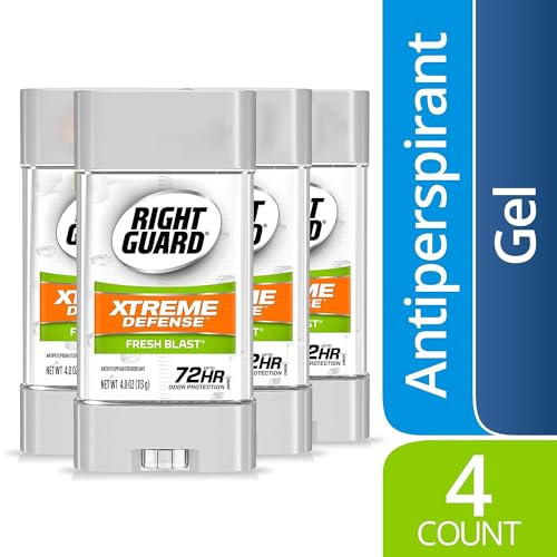 Right Guard Xtreme Defense Antiperspirant Deodorant Gel, Arctic Refresh, 4 Ounce (Pack of 4)