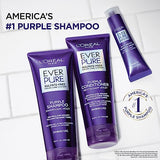 LOreal Paris Sulfate Free Purple Shampoo and Conditioner Set for blonde hair, EverPure 1 kit