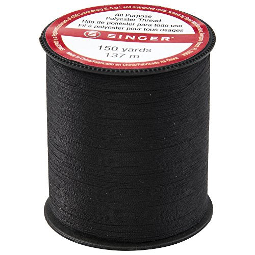 SINGER60110All Purpose Polyester Thread, 150 yards, Black