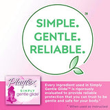 Playtex Simply Gentle Glide Tampons, Multipack (18ct Regular/18ct Super Absorbency), Fragrance-Free - 36ct