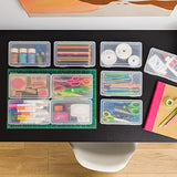 IRIS USA 10Pack Large Plastic Hobby Art Craft Supply Organizer Storage Containers with Latching Lid