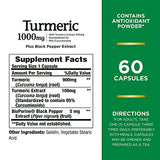 Natures Bounty Turmeric With Black Pepper Extract, Supports Antioxidant Health, 1000mg, 60 Capsules