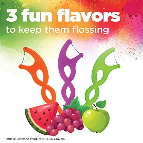 GUM Twistables Kids Flossers with Fluoride - Designed for Little Hands - Three Fun Fruit Flavors - Easy to Use Kids Floss Picks for Children Ages 3+, 90 Count (Pack of 4)