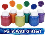 Crayola Washable Kids Paint Set (12 Ct), Classic and Glitter Paint for Kids, Arts & Craft Supplies for Classrooms, Back to School [Amazon Exclusive]