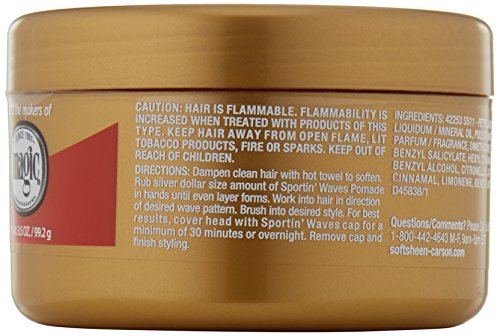 SoftSheen-Carson Sportin' Waves Gel Pomade with Wavitrol III, 3.5 oz