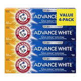 Arm & Hammer Advance White Toothpaste, Clean Mint Flavor, Stain Defense Technology, 6.0oz (4-Pack)