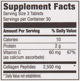 Amazon Brand - Revly Vitamin C, 2500 mg Collagen Peptides per Serving, 90 Tablets, 1 Month Supply