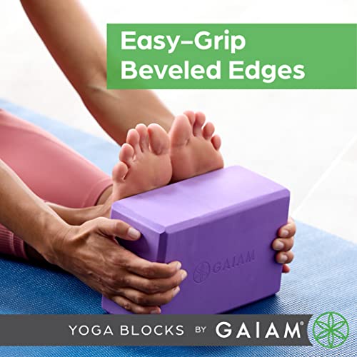 Gaiam Yoga Block - Supportive Latex-Free Eva Foam - Soft Non-Slip Surface With Beveled Edges For Yoga, Pilates, Meditation - Yoga Accessories For Stability, Balance, Deepen Stretches (Teal Tonal)