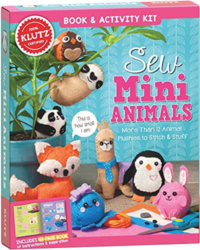 Sew Mini Animals (Klutz Craft Kit) 8 Length x 1.5 Width x 9 Height