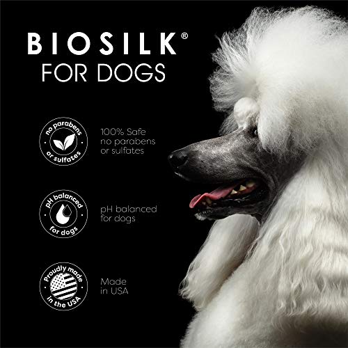 BioSilk for Dogs Silk Therapy Conditioner with Coconut Oil | Coconut Dog Shampoo Conditioning Detangling Spray for Pets | Dog Conditioner Spray with Natural Coconut Oil, 7 Fl Oz