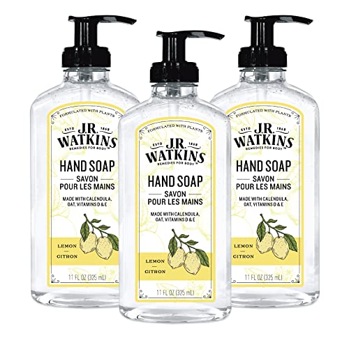 J.R. Watkins Gel Hand Soap Refill, Moisturizing Hand Wash, All Natural, Alcohol-Free, Cruelty-Free, USA Made, Lavender, 34 Fl Oz (Pack of 3)