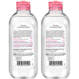 Garnier SkinActive Micellar Water for All Skin Types, Facial Cleanser & Makeup Remover, 13.5 Fl Oz (400mL), 2 Count (Packaging May Vary)