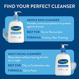 Cetaphil Face Wash, Daily Facial Cleanser for Sensitive, Combination to Oily Skin, NEW 16 oz, Fragrance Free,Gentle Foaming, Soap Free, Hypoallergenic