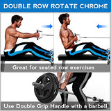 Yes4All Double D Row Handle Cable Attachment for Weight Workout, Cable Machine Accessories for Home Gym