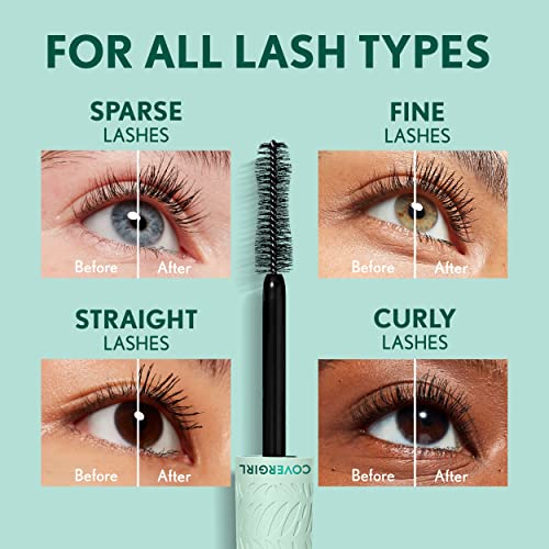 Covergirl Lash Blast Cleantopia Mascara, Volumizing, Smudge-Proof, Vegan Formula, Brown 815, 0.32oz