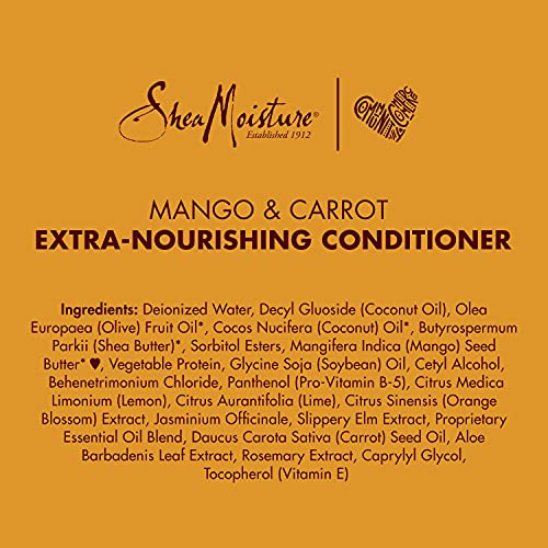 SheaMoisture Kids Conditioner for Kids Hair Mango and Carrot Sulfate Free Conditioner 7.7 oz