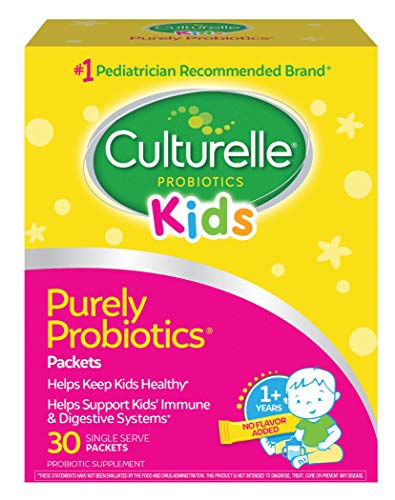 Culturelle Kids Purely Probiotics Packets Daily Supplement, Helps Support Kids’ Immune and Digestive Systems, #1 Pediatrician Recommended Brand, Ages 1+, 50 Count