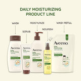 Aveeno Daily Moisturizing Body Lotion with Soothing Prebiotic Oat, Gentle Lotion Nourishes Dry Skin With Moisture, Paraben-, Dye- & Fragrance-Free, Non-Greasy & Non-Comedogenic, 12 fl. oz