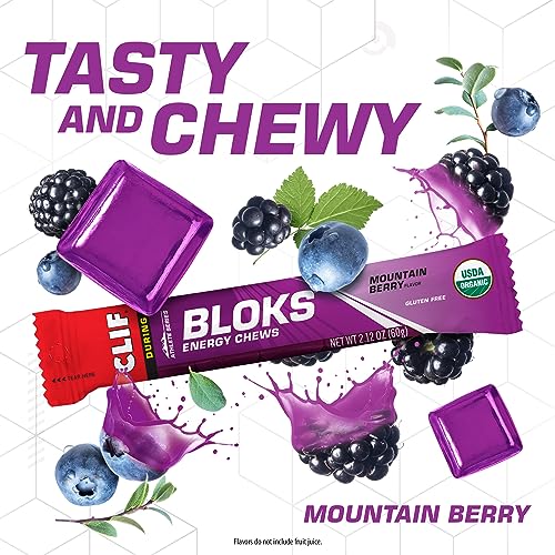 CLIF BLOKS - Energy Chews - Variety Pack - Non-GMO - Plant Based - Fast Fuel for Cycling and Running - Quick Carbohydrates and Electrolytes - 2.12 oz. Packets (12 Count)