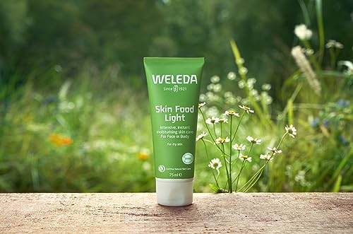 Weleda Skin Food Light Nourishing Body Cream 2.5 Fluid Ounce, Plant Rich Hydrating Moisturizer with Chamomile, Calendula and Pansy