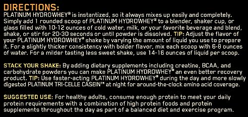 Optimum Nutrition Platinum Hydrowhey Protein Powder, 100% Hydrolyzed Whey Isolate Powder, Flavor: Velocity Vanilla, 3.5 Pounds (Packaging May Vary)