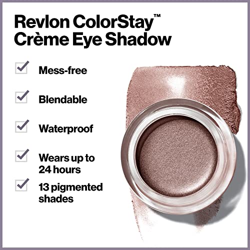 Revlon Crème Eyeshadow, ColorStay 24 Hour Eye Makeup, Highly Pigmented Cream Formula in Blendable Matte & Shimmer Finishes, 705 Crème Brûlée, 0.18 Oz