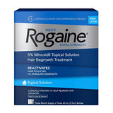 Men's Rogaine Extra Strength 5% Minoxidil Topical Solution for Hair Loss & Hair Regrowth, Topical Hair Regrowth Treatment for Men, Unscented Minoxidil Liquid, 1-Month Supply, 2 fl. oz