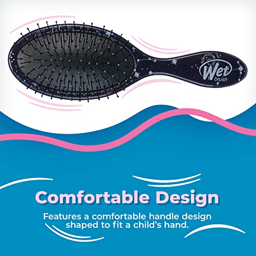 Wet Brush Kids Detangler Hair Brushes - Galaxy - Midi Detangling Brush With Ultra-Soft IntelliFlex Bristles Glide Through Tangles With Ease - Pain-Free Comb For All Hair Types