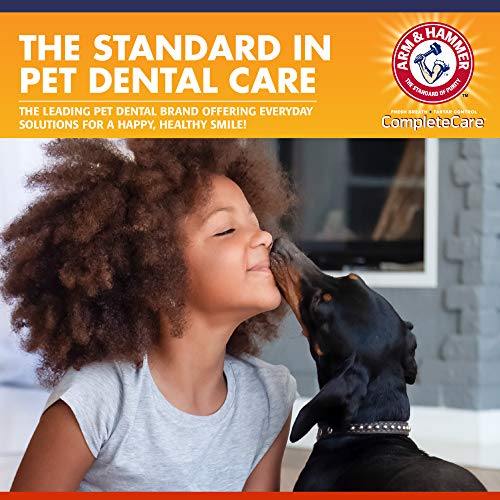 Arm & Hammer Complete Care Dog Dental Kit | 2.5 oz Chicken Flavor Enzymatic Dog Toothpaste, Toothbrush, & Finger Brush | Baking Soda Enhanced Formula for Fresh Breath and Tartar Control