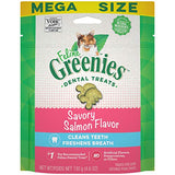 FELINE GREENIES Natural Dental Care Cat Treats Savory Salmon Flavor, 21 oz. Tub