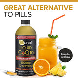 Qunol Liquid CoQ10 100mg, Superior Absorption Natural Supplement Form of Coenzyme Q10, Antioxidant for Heart Health, Orange Pineapple Flavored, 60 Servings, 20.3 oz Bottle