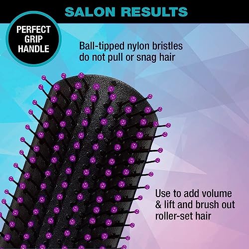 Conair Salon Results Vent Hairbrush Set, Travel Hairbrush and Full-Size Hairbrush Included, Color May Vary, 2 Count