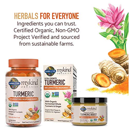 Garden of Life mykind Organics Maximum Strength Turmeric Joints & Mobility Support 30 Tablets - 500mg Curcumin (95% Curcuminoids) Black Pepper - Organic Non-GMO Vegan & Gluten Free Herbal Supplements