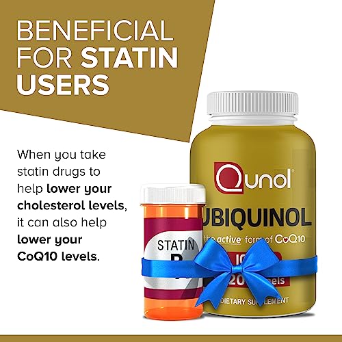 Ubiquinol CoQ10 100mg Softgels, Qunol Ubiquinol - Active form Of Coenzyme Q10, Antioxidant For Heart Health, Healthy Blood Pressure Levels, Beneficial To Statin Users, 4 Month Supply - 120 Count