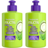 Garnier Fructis Curl Nourish Sulfate Free Moisturizing Shampoo, Conditioner + Air Dry Cream Defining Butter Set (3 Items), 1 Kit (Packaging May Vary)