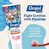 Orajel Kids Paw Patrol Anti-Cavity Fluoride Toothpaste, Natural Fruity Bubble Flavor, 4.2oz Tube