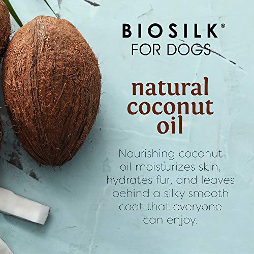 BioSilk for Dogs Silk Therapy Conditioner with Coconut Oil | Coconut Dog Shampoo Conditioning Detangling Spray for Pets | Dog Conditioner Spray with Natural Coconut Oil, 7 Fl Oz