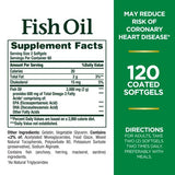 Nature's Bounty Fish Oil, Supports Heart Health, 1000mg, Rapid Release Softgels, 145 Ct