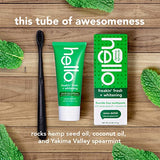 Hello Freakin Fresh Whitening Toothpaste, Fluoride Free Hemp Toothpaste with Farm Grown Mint and Coconut Oil, Vegan, No Peroxide, No Fluoride, No Dyes, Gluten Free, BPA Free, 2 Pack, 4 OZ Tubes