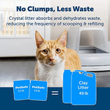 PetSafe ScoopFree Premium Crystal Cat Litter - 5x Better Odor Control Than Clay Litter - Less Tracking & Dust For A Fresh Home - Non-Clumping - Two 4.3 lb Bags Of Litter (8.6 lb Total) - Lavender