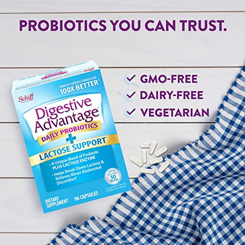 Digestive Advantage Lactose Defense Capsules (96 Count In A Box) - Helps Breaks Down Lactose & Defend Against Digestive Upset, Supports Digestive & Immune Health (Pack of 1)