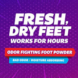 SILKA Odor Fighting Foot Powder & Shoe Deodorizer with Corn Starch Powder, Talc & Cooling Beads for Lasting Freshness, Absorbs Sweat & Excess Moisture, 6 Oz