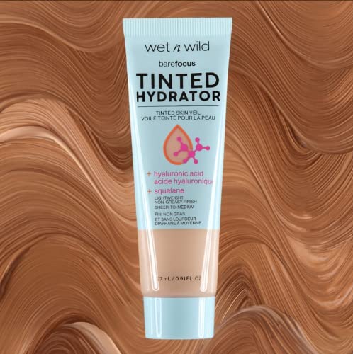 Wet n Wild Bare Focus Tinted Hydrator Matte Finish, Light, Oil-Free, Moisturizing Makeup | Hyaluronic Acid | Sheer To Medium Coverage