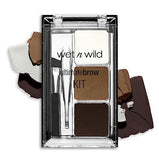 Wet N Wild Ultimate Eyebrow Makeup Kit, Eyebrow Powder Dark Brown, Brow Hair Removal Tweezers, Wax, Brush