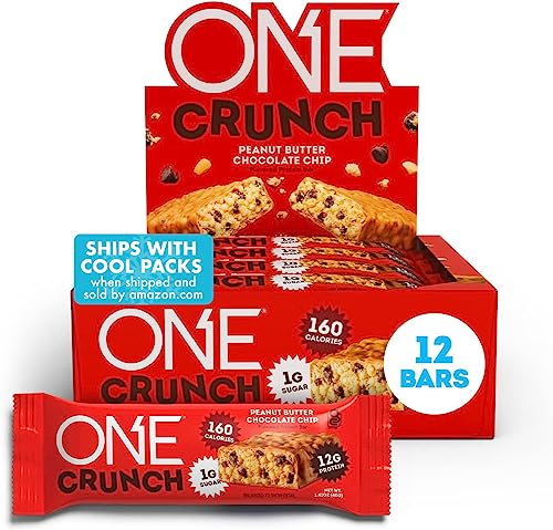 ONE Protein Bars, Blueberry Cobbler, Gluten Free Protein Bars with 20g Protein and only 1g Sugar, Guilt-Free Snacking for High Protein Diets, 2.12 oz (12 Count)