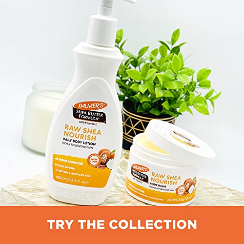 Palmer’s Shea Butter Formula Raw African Shea Butter Balm, Nourishing Body Moisturizer for Rough, Dry Skin, 7.25 Ounces