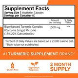 Turmeric Curcumin Supplement, Qunol Turmeric 1500mg With Ultra High Absorption, Joint Support Supplement, Extra Strength Turmeric Capsules, 2 Month Supply, 180 Count (Pack of 1)