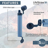 LifeStraw Peak Series - Personal Water Filter Straw for Backup Filtration, Emergency, Survival, and Ultralight Hydration, BPA-Free, Dark Mountain Gray